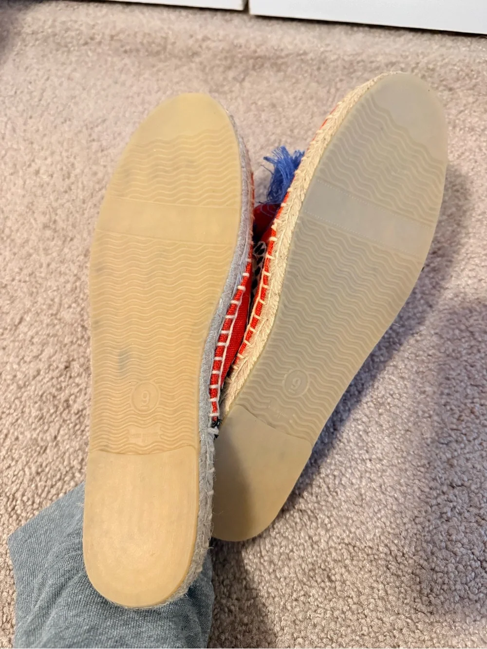 TONIVIS Boho Pom Pom Tassel Espadrille Mule Slides Size 9